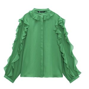Zara green blouse